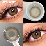 Popxstar  1pair METATRON Color Contact Lenses for Eyes Brown Eye Contacts Gray Pupils Yearly Use Women Cosmetics Color Eye Lens