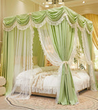 New Wedding Palace Mosquito Net with Frame Romantic Princess Shading Bed Curtain Canopy Nets Three-door for Girls