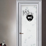 Popxstar Funny Toilet Sticker WC Sticker Bathroom Door Removable Sticker Washroom Art Wall Sticker Decal DIY Creative Home Decoration