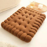 Popxstar Biscuit Shape Plush Cushion Soft Creative Pillow Chair Seat Pad Decorative Cookie Japanese Tatami Back Cushion Sofa Pillows