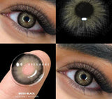 Popxstar 2pcs Colored Contact Lenses For Eyes Natural Blue Eye Lenses Gray Pupils Lens Yearly Fashion Green Contacts Black Lens HOT