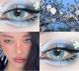 Popxstar Korea Color Contact Lens 2Pcs Hot Sale Myopia Lenses Degree Natural Fashion Contact Lenses Green Pink Soft Lens Yearly
