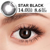 Popxstar  1 Pair Colorcon Colored Contact Lenses Myopia Lenses Dark Lenses Black Eye Lenses Fog Pearl Lens High Quality