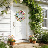 Popxstar  Easter Peony Wreath - Artificial Spring Door Wall Decor, Realistic Faux Flowers for Easter Party, Holiday Home Gift for Women