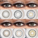 Popxstar  Contact Lenses Gray Cosmetic Eyes Colored Lens Natural Pupils Black Makeup Colored Pupils Beauty Black lenses Woman Makeup