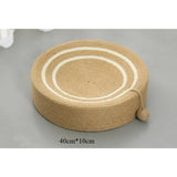 Oval Sisal Cat Scratcher Bed Durable No Mess Scratching Pad Cat Toys Scratching Post for Kittens