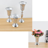 Popxstar Luxury Silver Flower Vase Home Vase Desktop Craft Flower Arrangement Decoration Wedding Party Christmas Flower Rack