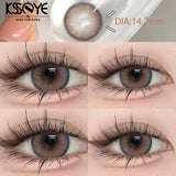 2pcs Color Lens With Degree Purple Contact Lense Korea Natural Blue Contact Lens Beauty High Quality Contact Lense Yearly