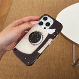 Cute Anime Shinning Eyes Cartoon Phone Case for IPhone 17 16 15 14 Pro 13 Max Comic Girl Glittering Big Eyes Bling Back Cover