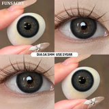1 Pair Color Brown Contact Lenses for Eyes Yearly Natural Looking Cosmetic Eyes Lenses Cosmetic Beauty Women Lenses