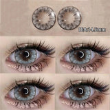 1pair/2pcs Blue Comic Eye Fashion Color Contact Lenses Lady with Eye Contact Soft Color Cosmetics Year with Natural Lenses