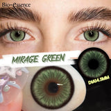 Popxstar  1 Pair Colored Contact Lenses with Prescription Natural Look Myopia Lenses 0~-6.00 Green Lenses Brown Contact Lenses
