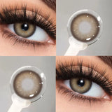 Popxstar  2PCS New Green Color Contact Lenses with Prescription Natural Blue Contact Lens Yearly Cosmetics Gray Pupils Iris Lens