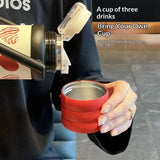 New Magnetic Cap Cover Simple and Portable Hand-held Outdoor Large-capacity Space Pot Portable Double-drinking Insulated Cup