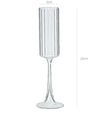 Popxstar Glass Hurricane Candle Holder Ribbed Glass Vase Crystal Wine Glass Decorative Candle Holders Wedding Centerpiece Home Decor