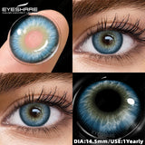 2pcs Natural Color Contact Lenses for Eyes Soft Gray Beautiful Pupil Brown Eyes Lens Yearly Makeup Blue Eye Contacts