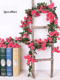 Popxstar spring decor 200cm Fake Ivy Wisteria Flowers Artificial Plant Vine Garland for Room Garden Decorations Wedding Arch Baby Shower Floral Decor