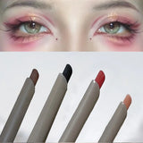 Popxstar Sexy Rose Red Eye Liner Pencil Natural Matte Wine Red Lying Silkworm Eyeliner Easy To Color Waterproof Eye Make Up Cosmetics 1pc