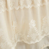 Popxstar shabby chic New 3 Layers Bed Skirt Lace Ruffled Bed Skirt Couvre Lit Bedroom Bed Cover Bed Skirt Non-slip Mattress Cover Bedsheet Bedspread