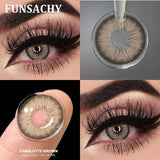 1 Pair Lucifer Series Color Contact Lenses for Eyes Natural Blue/Brown/Gray/Green Lens 14.5mm Big Eyes Contacts Yearly