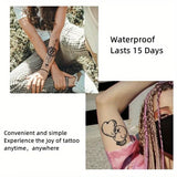 Popxstar  1 Sheet Spider Tattoo Sticker Waterproof and Long-lasting Temporary Tattoo