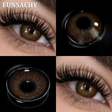 Popxstar  New Contact Lenses Natural Brown Eye Makeup Contacts Grey Color Lens Korean Softlens Yearly Cosmetics for Women