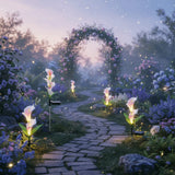 2pcs Colorful LED Solar Garden Light Automatic Color Changing Waterproof LED Garden Light for 1.2V/AA/600mAh