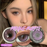 1Pair Natural Colored Contacts Lenses Gray Eye Contacts  Soft Brown Eyes Lenses Yearly Korean Pink/Purplr Beauty Pupils