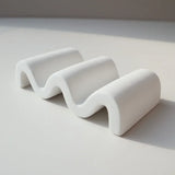 Popxstar  Ceramic White Special-shaped Tableware Western Plate Molecular Cooking Wave Plate French-style Dessert Sushi Plate Tableware