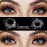 Popxstar  1 pair Colored Lens Natural Korean Contact Lenses Grey Eyes Pupils Cosmetics Fashion Soft Contacts Lens Makeup Lenses
