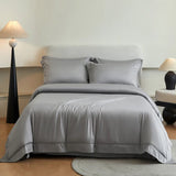 Popxstar  Solid Color Hotel Style Luxury Bedding Set 600TC Egyptian Cotton Single Queen King Size Duvet Cover Flat/Fitted Sheet Pillowcase