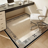 Popxstar Desk Chair Square Carpet Study Office Chair Floor Mat Chairs Rug for Living Room Floral Geometric Sillas De Oficina Alfombra