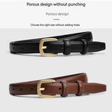 Popxstar Belt Ladies Fashion Hundred with Jeans Belt Female Simple Korean Version of the Senior Sense of Tide Ins Wind Trouser Belt Black