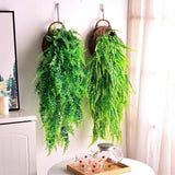 Popxstar 2pcs 90cm Persian Fern Leaves Vines Home Room Decor Hanging Artificial Plant Plastic Leaf Grass Wedding Party Wall Balcony Decor