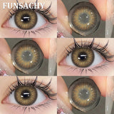 Popxstar  1Pair New Brown Contact Lenses Beauty Fashion Pupils Eye Color Lenses Colored Contact Eye Lenses Yearly Cosmetic Pupils