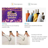 Popxstar 2025 Graduation Theme Photography Background Flash Decor Banner For Graduation Ceremony Party Bachelor Hat Photography Props