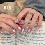 1pcs TC Highlight Flash Whitening Translucent Nail Art 2026 Fine Gold Powder Snowfall Glass Bead Cat Eye Gel Nail Polish