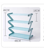Popxstar 4 Layer Storage Stainless Steel Assembled Shoe Rack Save Space Slippers High Heels Home Dormitory Foldable organizer