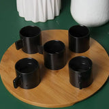 Popxstar  1Pc Creative Mini Ceramics Espresso Cup Professional Coffee Mug Home Office Kungfu Tea Cup Shot Glass Drinkware White/Black 60Ml