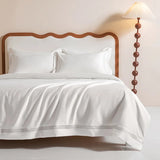 Popxstar  1000TC Egyptian Cotton Embroidery Luxury Duvet Cover, 1Pc Comforter Cover Solid Color Queen King Size Bed Cover Quilt Cover
