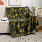 Popxstar deer plush knitted new product bow knitted blanket one blanket multi-purpose sofa air conditioner blanket