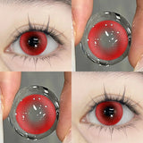2PCS Red Contact Lenses with Prescription Beauty Pupils Natural Soft Eye Pink Lenses Makeup Cosplay Fast Shipping Yearly