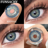 1 Pair AUDREY Contact Lenses for Eyes Colored  Softlens Beautiful Pupils Daily Wear Natural Brown Gray Lens Yearly Use