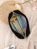 Popxstar  1pc Pencil Case Solid Color Pencil Case school supplies Large Capacity Pencil Case Stationery Bag Pencil Case School Pencil Case