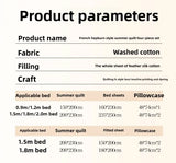 Popxstar  Washed cotton air conditioner quilt four-piece summer cool quilt thin double summer quilt core machine washable