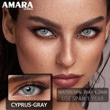 Popxstar  1 pair Colored Contact Lenses Natural Look Green Lenses Gray Contact color Lenses Beauty Pupil Eye Cosmetics Yearly Use