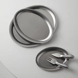 Popxstar Stainless Steel Oval Plate Cake Dessert Fruit Bread Afternoon Tea Tray Jewelry Display Storage Tray Home Kitchen Accessories