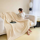 Popxstar New Imitation Rabbit Plush Warm Blanket Set or Only Blankets for Autumn Winter Soft Fluffy Warmth Lounger Sofa Throw Blankets