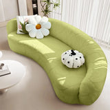 Stretch Shaped Sofa Protector for Living Room Semi-Circular Curved Couch Cover Soft Leaves Sectional Jacquard Sofa Slipcover