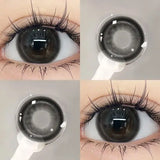Popxstar  1Pair Nature Brown Contact Lenses for Eye color Lenses Black Lenses Degree Prescription -0.00 to -8.00 Beauty Pupils